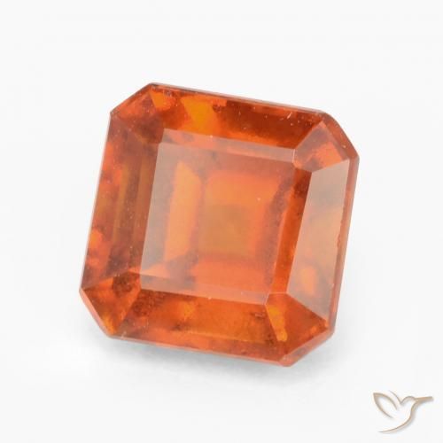 2.17ct Natural Fire Orange Hessonite Garnet, Emerald Cut, VS-SI