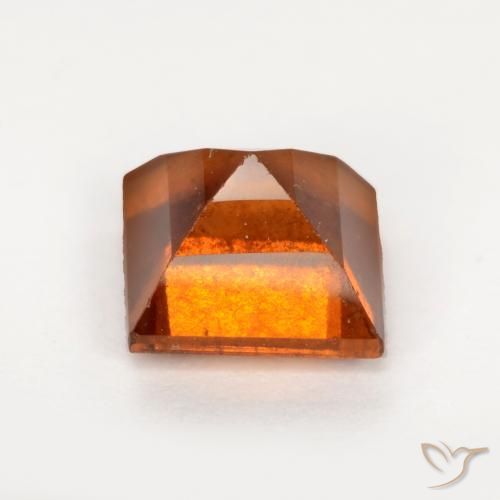 Hessonite Garnet Gemstone in 6 x 6 mm (calibrated) Size for Sale, Hessonite Garnet Stone in Deep Orange Color
