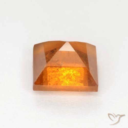 Hessonite Garnet Gemstone in 6 x 6 mm (calibrated) Size for Sale, Hessonite Garnet Stone in Medium Orange Color
