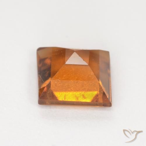 Hessonite Garnet Gemstone in 6 x 6 mm (calibrated) Size for Sale, Hessonite Garnet Stone in Bright Orange Color