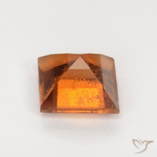 Hessonite Garnet Gemstone in 6 x 6 mm (calibrated) Size for Sale, Hessonite Garnet Stone in Medium-Dark Orange Color