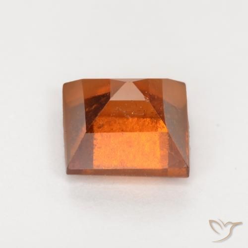 Hessonite Garnet Gemstone in 6 x 6 mm (calibrated) Size for Sale, Hessonite Garnet Stone in Deep Orange Color