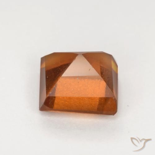 Hessonite Garnet Gemstone in 6 x 6 mm (calibrated) Size for Sale, Hessonite Garnet Stone in Medium-Dark Orange Color