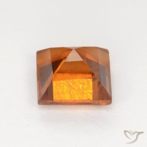 Hessonite Garnet Gemstone in 6 x 6 mm (calibrated) Size for Sale, Hessonite Garnet Stone in Deep Orange Color