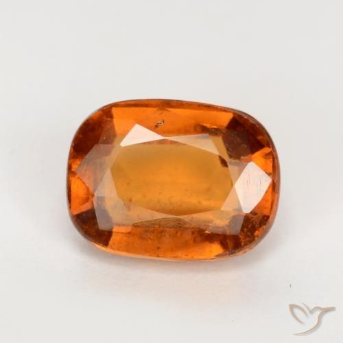 2.04ct Natural Medium-Dark Orange Hessonite Garnet, Cushion, VS-SI