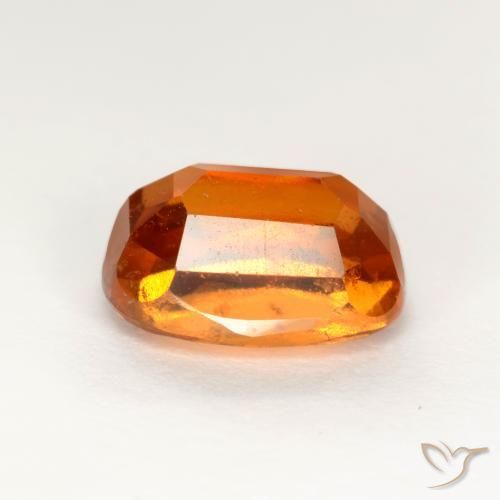 Hessonite Garnet Gemstone in 8 x 6 mm (calibrated) Size for Sale, Hessonite Garnet Stone in Medium-Dark Orange Color