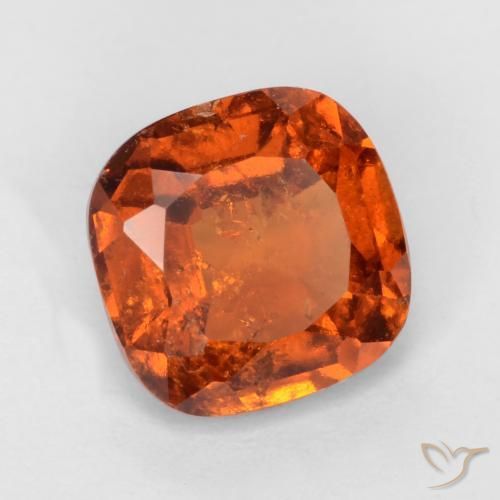 1.79 ct Orange Hessonite Garnet Stone, Natural Hessonite Garnet in Cushion-Cut Shape for Sale