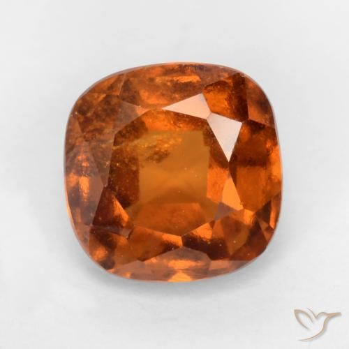 1.86ct Natural Medium-Dark Orange Hessonite Garnet, Cushion, SI