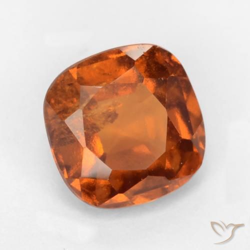 1.86 ct Orange Hessonite Garnet Stone, Natural Hessonite Garnet in Cushion-Cut Shape for Sale