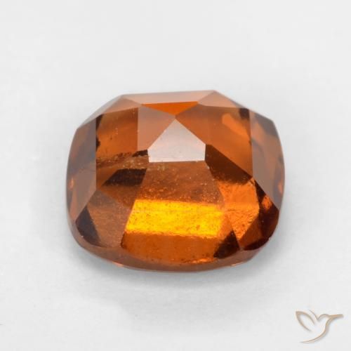 Hessonite Garnet Gemstone in 7 x 7 mm (calibrated) Size for Sale, Hessonite Garnet Stone in Medium-Dark Orange Color