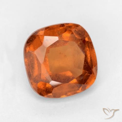 2.01 ct Orange Hessonite Garnet Stone, Natural Hessonite Garnet in Cushion-Cut Shape for Sale