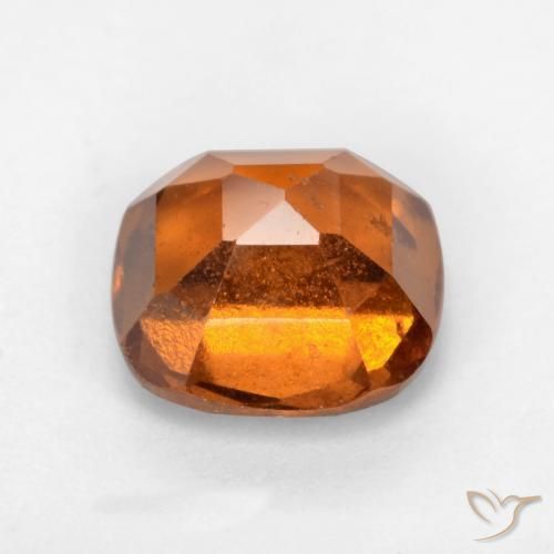 Hessonite Garnet Gemstone in 7 x 7 mm (calibrated) Size for Sale, Hessonite Garnet Stone in Medium-Dark Orange Color