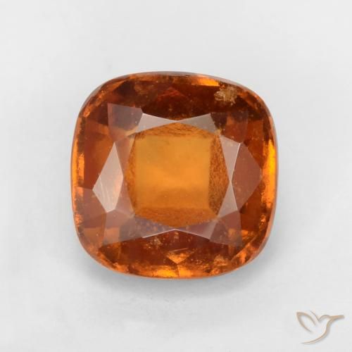 1.93ct Natural Deep Orange Hessonite Garnet, Cushion, VS-SI
