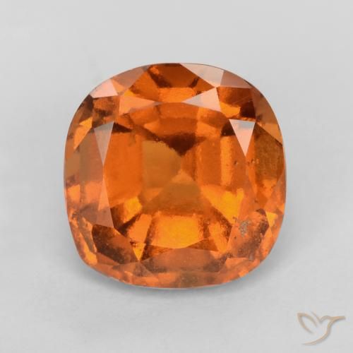 1.86ct Natural Medium-Dark Orange Hessonite Garnet, Cushion, VS-SI