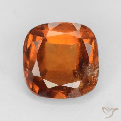 1.78ct Natural Reddish Orange Hessonite Garnet, Cushion, SI