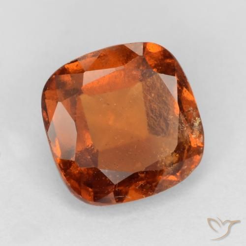 1.78 ct Orange Hessonite Garnet Stone, Natural Hessonite Garnet in Cushion-Cut Shape for Sale
