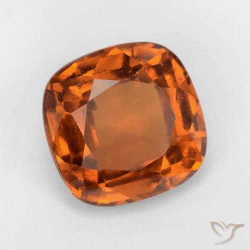 1.85 ct Orange Hessonite Garnet Stone, Natural Hessonite Garnet in Cushion-Cut Shape for Sale