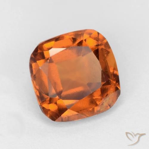 1.71 ct Orange Hessonite Garnet Stone, Natural Hessonite Garnet in Cushion-Cut Shape for Sale