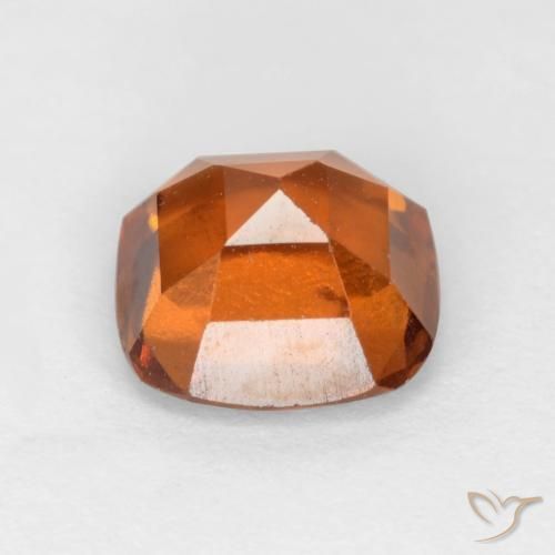 Hessonite Garnet Gemstone in 7 x 7 mm (calibrated) Size for Sale, Hessonite Garnet Stone in Medium-Dark Orange Color