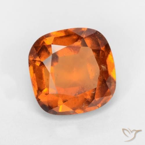 1.78 ct Orange Hessonite Garnet Stone, Natural Hessonite Garnet in Cushion-Cut Shape for Sale