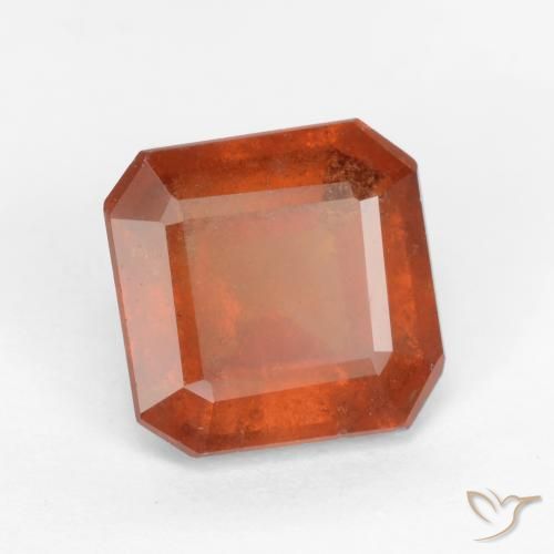 2.05 ct Orange Hessonite Garnet Stone, Natural Hessonite Garnet in Octagon Facet Shape for Sale