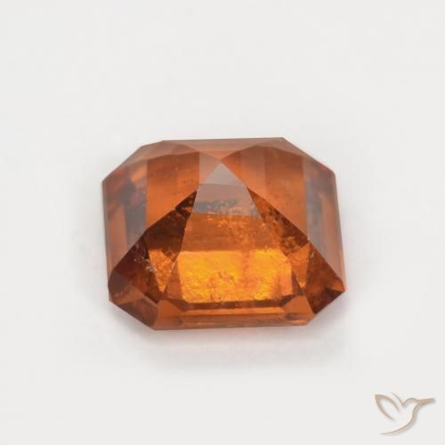 Hessonite Garnet Gemstone in 7 x 7 mm (calibrated) Size for Sale, Hessonite Garnet Stone in Medium-Dark Orange Color