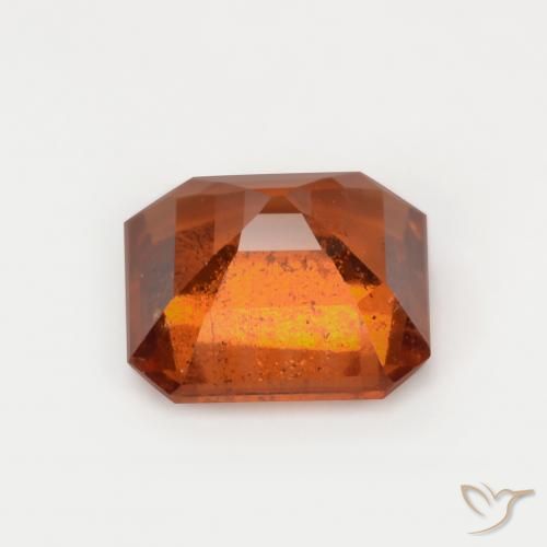 Hessonite Garnet Gemstone in 7 x 7 mm (calibrated) Size for Sale, Hessonite Garnet Stone in Medium-Dark Orange Color
