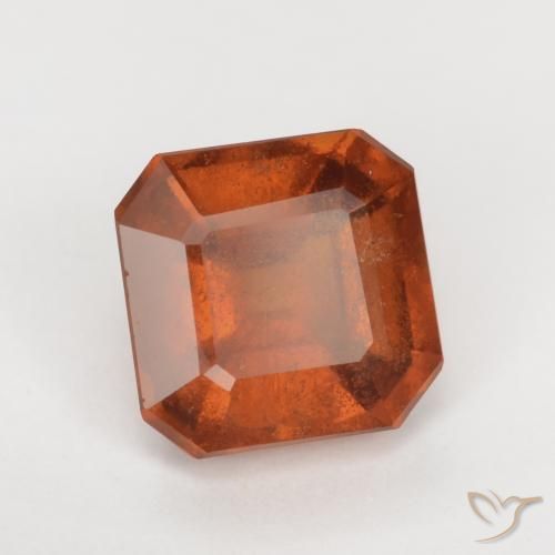 2.16 ct Orange Hessonite Garnet Stone, Natural Hessonite Garnet in Octagon Facet Shape for Sale
