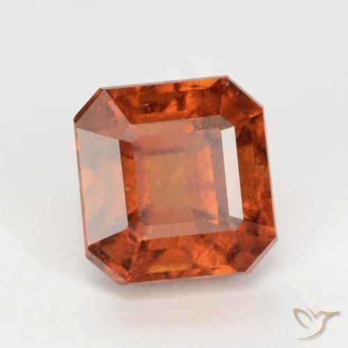 2.50 ct Orange Hessonite Garnet Stone, Natural Hessonite Garnet in Octagon Facet Shape for Sale