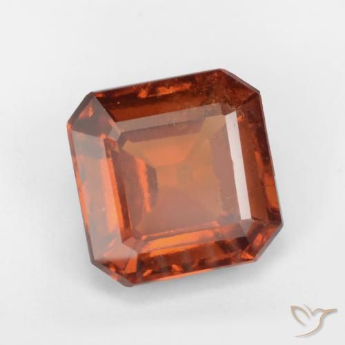 2.21 ct Orange Hessonite Garnet Stone, Natural Hessonite Garnet in Octagon Facet Shape for Sale