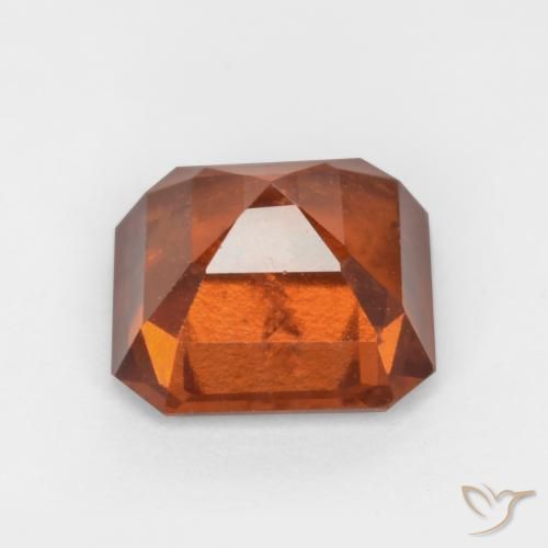 Hessonite Garnet Gemstone in 7.5 x 7.4 mm Size for Sale, Hessonite Garnet Stone in Dark Orange Color