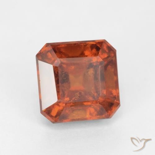 1.93 ct Orange Hessonite Garnet Stone, Natural Hessonite Garnet in Octagon Facet Shape for Sale
