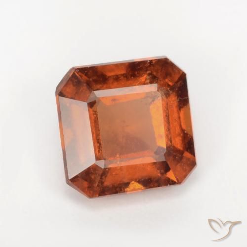 1.80 ct Orange Hessonite Garnet Stone, Natural Hessonite Garnet in Octagon Facet Shape for Sale