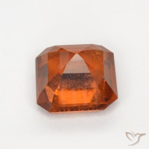 Hessonite Garnet Gemstone in 7 x 7 mm (calibrated) Size for Sale, Hessonite Garnet Stone in Amber Orange Color