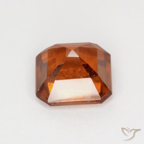 Hessonite Garnet Gemstone in 6.7 x 6.7 mm Size for Sale, Hessonite Garnet Stone in Deep Orange Color