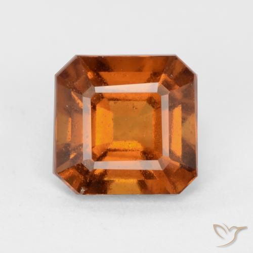 1.91ct Natural Medium Orange Hessonite Garnet, Emerald Cut, VS-SI