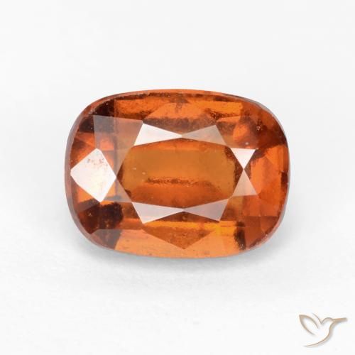 2.36ct Natural Medium-Dark Orange Hessonite Garnet, Cushion, VS-SI