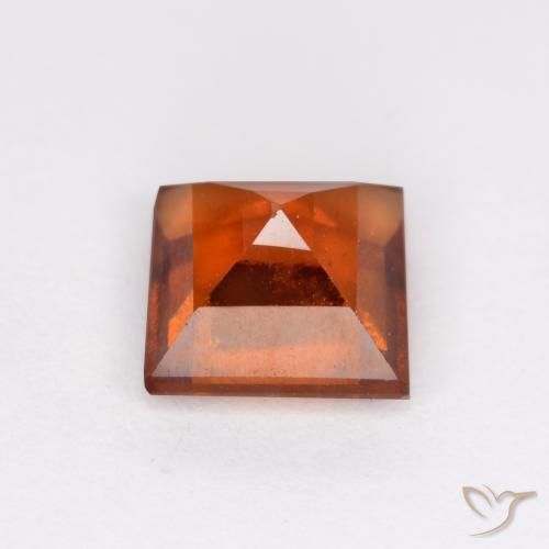 Hessonite Garnet Gemstone in 6 x 6 mm (calibrated) Size for Sale, Hessonite Garnet Stone in Medium Orange Color