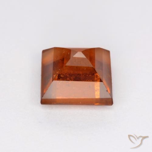 Hessonite Garnet Gemstone in 6.3 x 6.1 mm Size for Sale, Hessonite Garnet Stone in Deep Orange Color