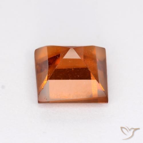 Hessonite Garnet Gemstone in 6 x 6 mm (calibrated) Size for Sale, Hessonite Garnet Stone in Medium Orange Color