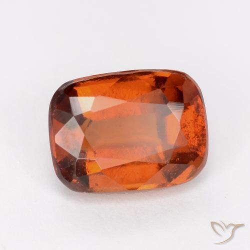 2.41 ct Orange Hessonite Garnet Stone, Natural Hessonite Garnet in Cushion-Cut Shape for Sale