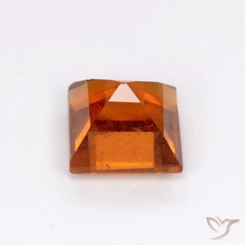 Hessonite Garnet Gemstone in 6 x 6 mm (calibrated) Size for Sale, Hessonite Garnet Stone in Deep Orange Color