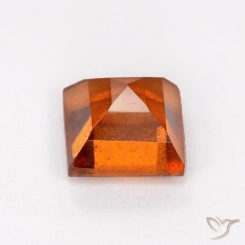 Hessonite Garnet Gemstone in 6 x 6 mm (calibrated) Size for Sale, Hessonite Garnet Stone in Deep Orange Color