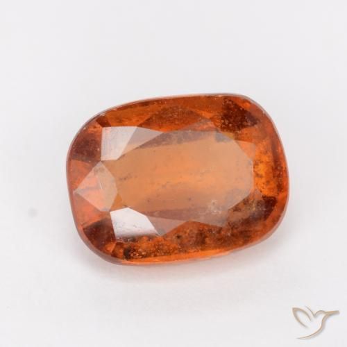 2.02 ct Orange Hessonite Garnet Stone, Natural Hessonite Garnet in Cushion-Cut Shape for Sale