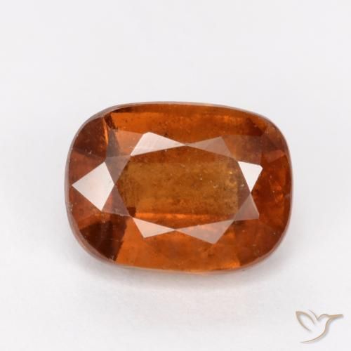2.21ct Natural Medium Orange Hessonite Garnet, Cushion, SI