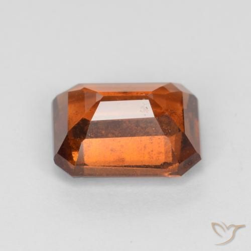 Hessonite Garnet Gemstone in 7.3 x 5.9 mm Size for Sale, Hessonite Garnet Stone in Medium Orange Color