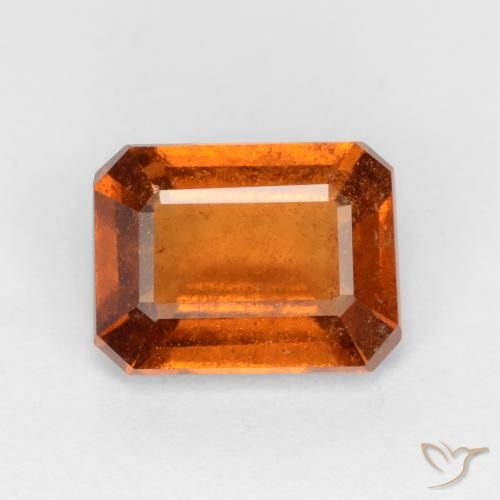 1.70 ct Orange Hessonite Garnet Stone, Natural Hessonite Garnet in Octagon Facet Shape for Sale