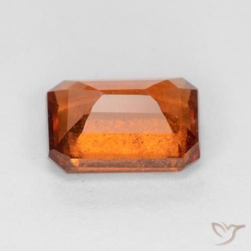 Hessonite Garnet Gemstone in 8 x 6 mm (calibrated) Size for Sale, Hessonite Garnet Stone in Medium-Dark Orange Color