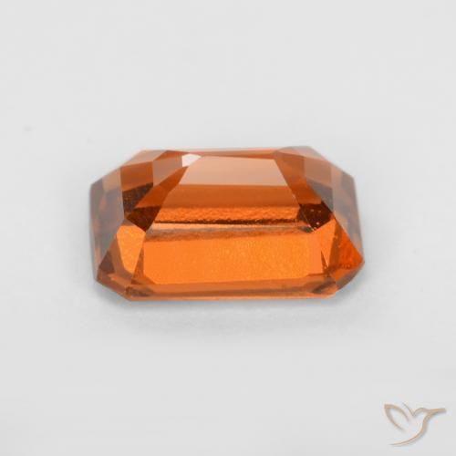 Hessonite Garnet Gemstone in 7.5 x 4.8 mm Size for Sale, Hessonite Garnet Stone in Medium-Dark Orange Color