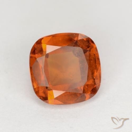 1.72 ct Orange Hessonite Garnet Stone, Natural Hessonite Garnet in Cushion-Cut Shape for Sale